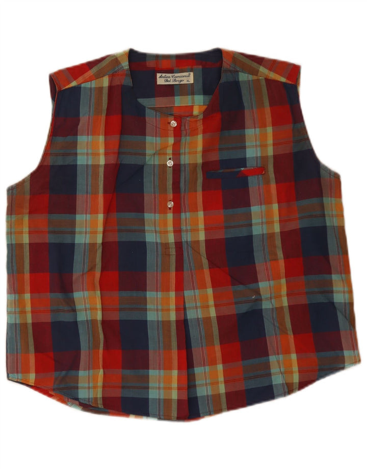Antica Camiceria Womens Pullover Shirt UK 18 XL Multicoloured Check