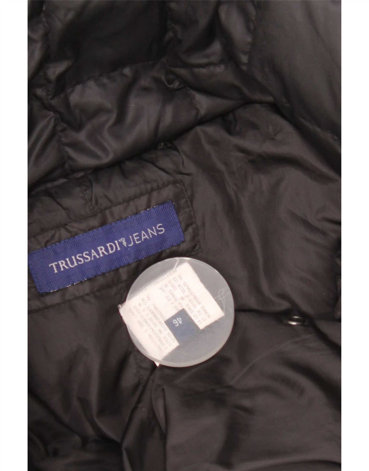 Trussardi Jeans Womens Padded Coat IT 46 Large Black