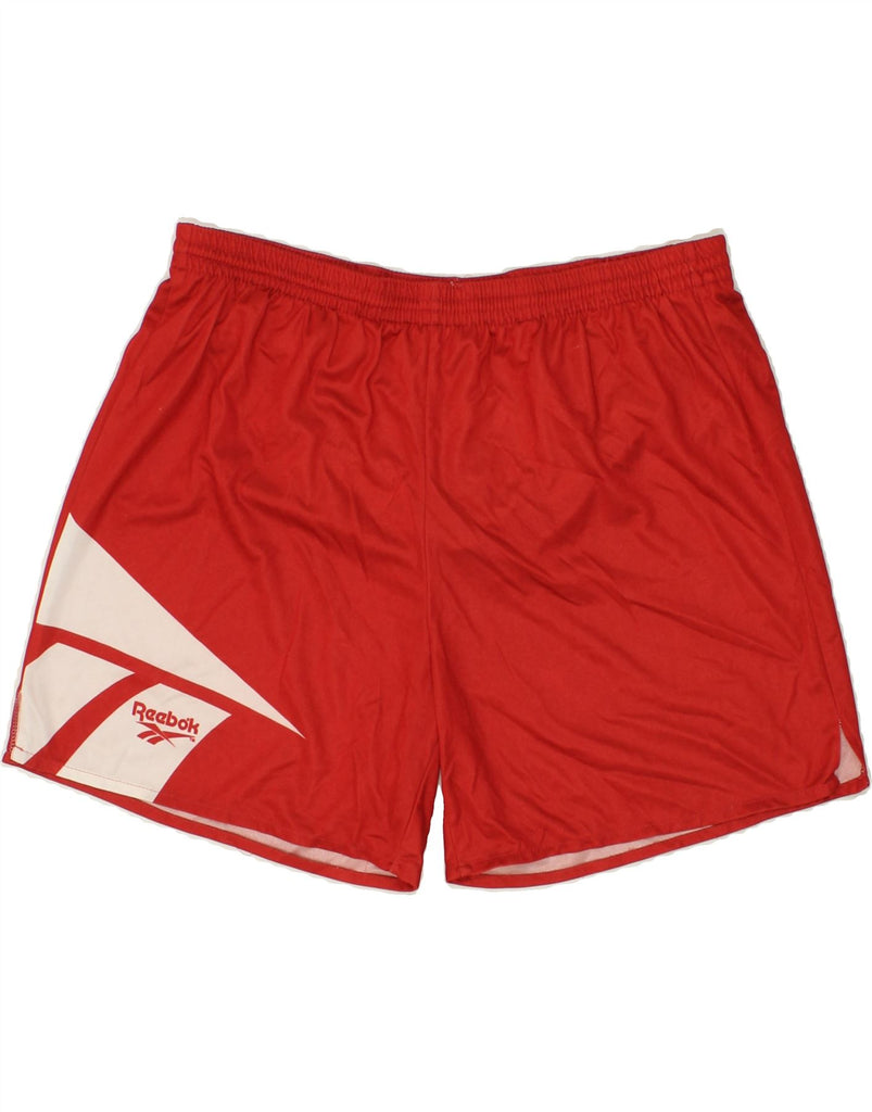 REEBOK Mens Graphic Sport Shorts XL Red | Vintage Reebok | Thrift | Second-Hand Reebok | Used Clothing | Messina Hembry 