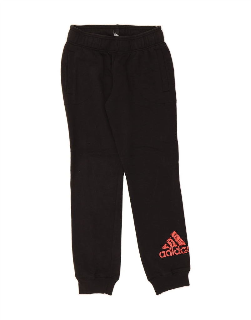 ADIDAS Womens Graphic Tracksuit Trousers Joggers UK 12 Medium  Black Vintage Adidas and Second-Hand Adidas from Messina Hembry 