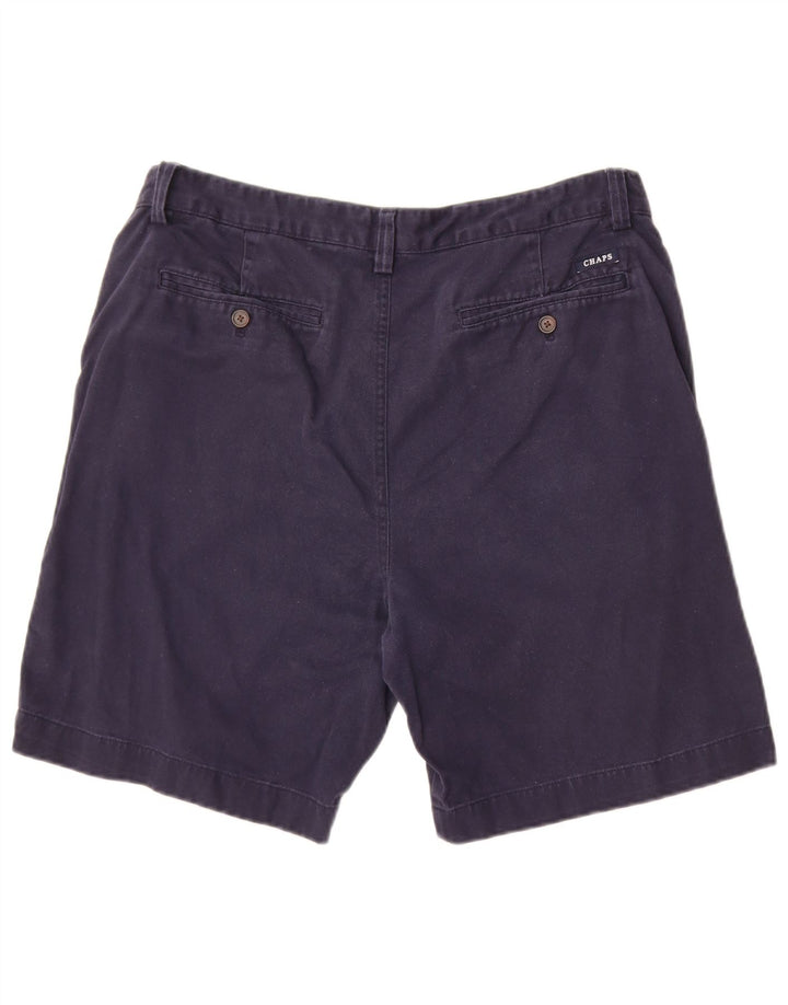 CHAPS Mens Chino Shorts W34 Large  Navy Blue Cotton
