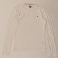 Tommy Hilfiger Mens Top Long Sleeve Small White Cotton