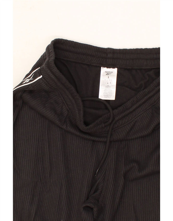 REEBOK Mens Graphic Tracksuit Trousers Joggers Large Grey Cotton Vintage Reebok and Second-Hand Reebok from Messina Hembry 