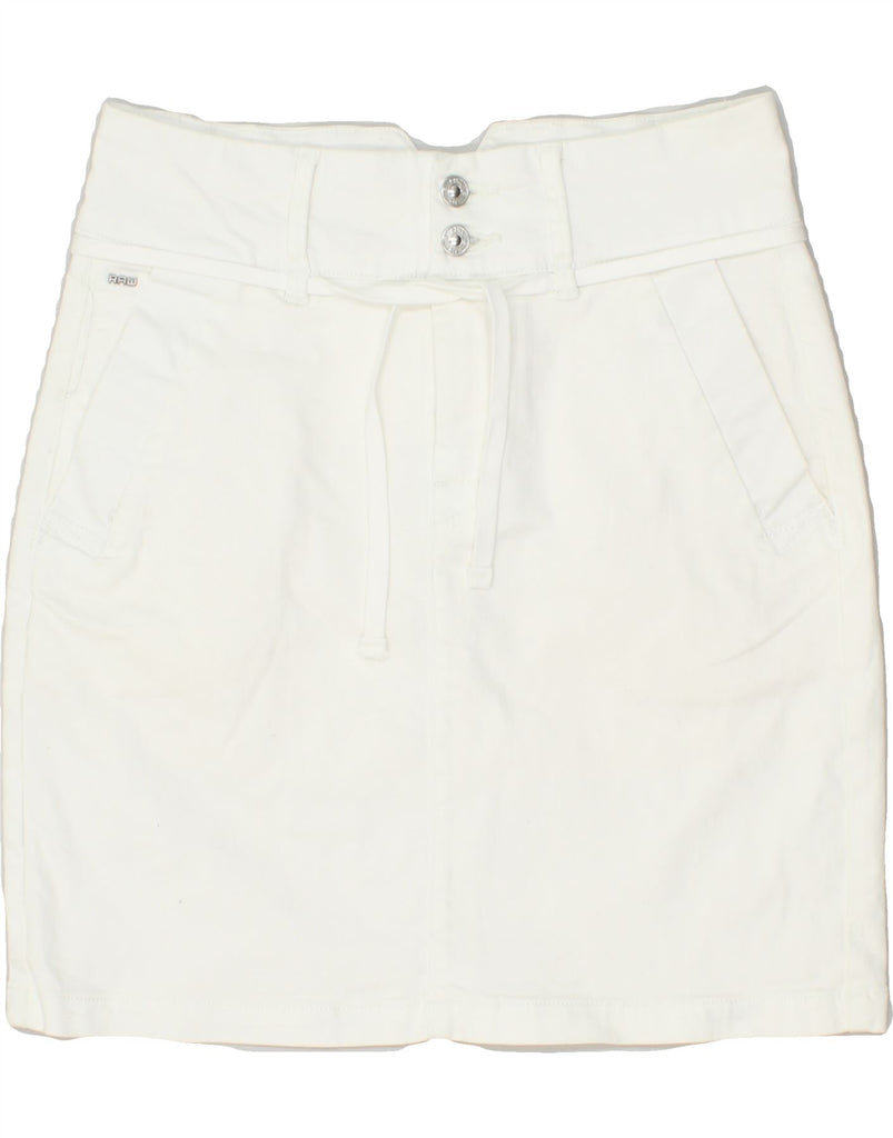 G-STAR Womens Mini Skirt W27 Small White Polyester Vintage G-Star and Second-Hand G-Star from Messina Hembry 