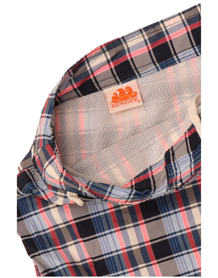 Sundek Mens Swimming Shorts Large  Multicoloured Check