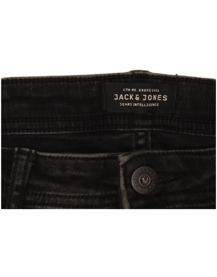 JACK & JONES Mens Liam Distressed Skinny Jeans W34 L31 Black