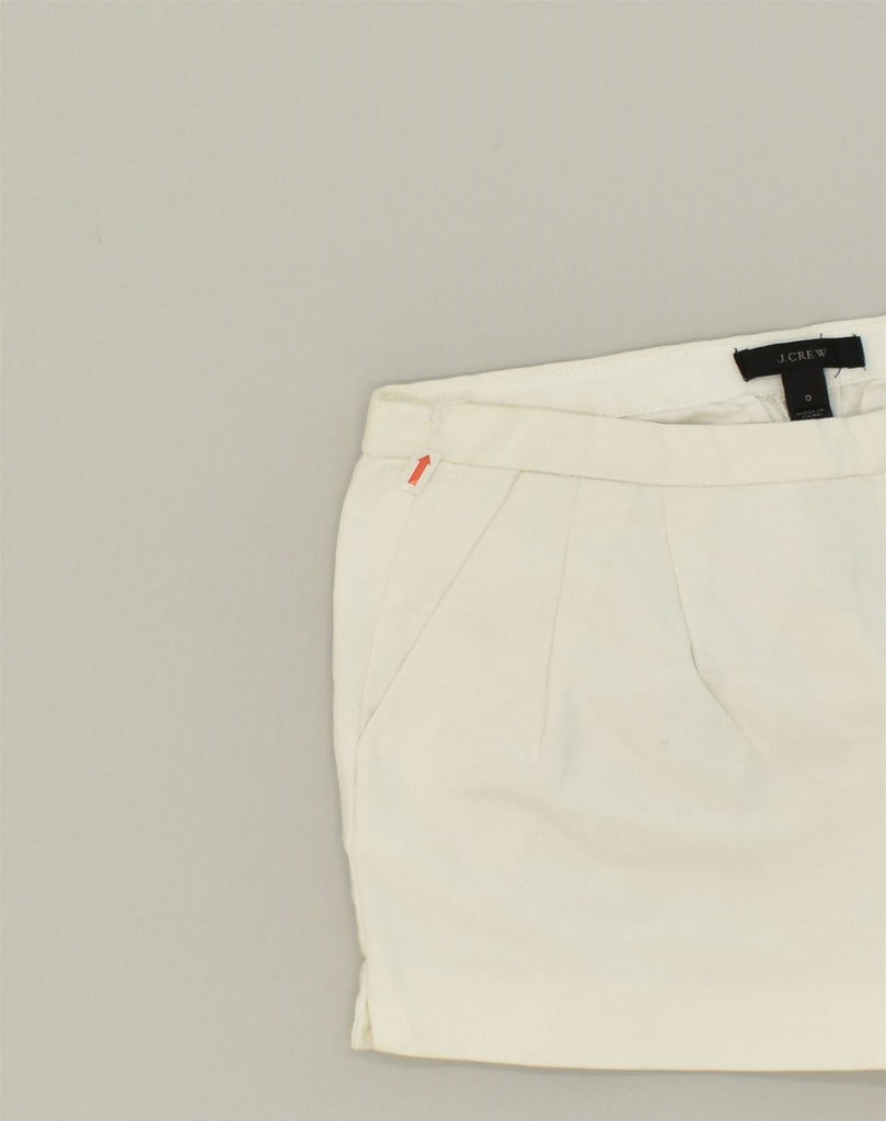 J. CREW Womens Hot Pants US 0 XS W26 White Cotton | Vintage J. Crew | Thrift | Second-Hand J. Crew | Used Clothing | Messina Hembry 