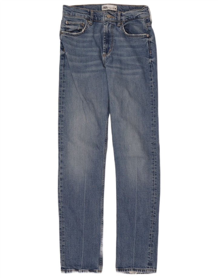ZARA Womens Straight Jeans EU 36 XS W26 L31 Blue