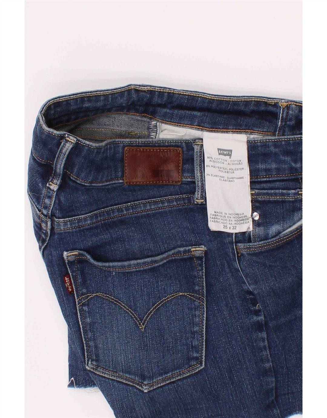 Levi's Womens Denim Shorts W25 XS Blue Cotton