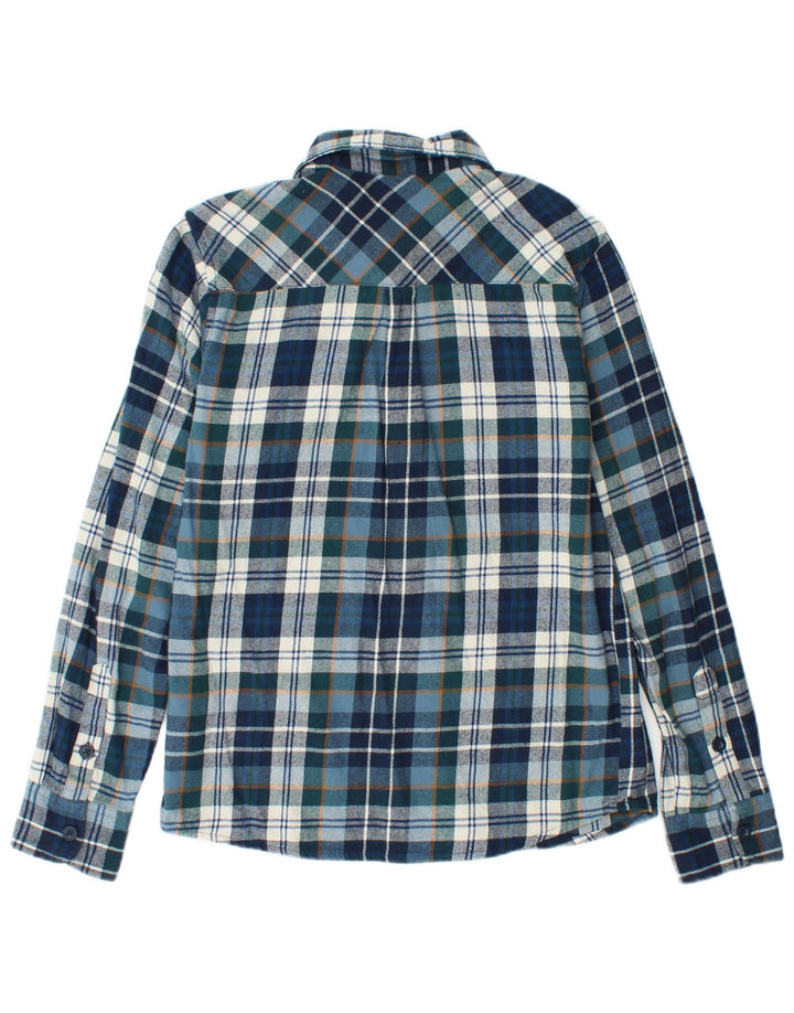 Mountain Warehouse Mens Flannel Shirt Small Blue Check Cotton