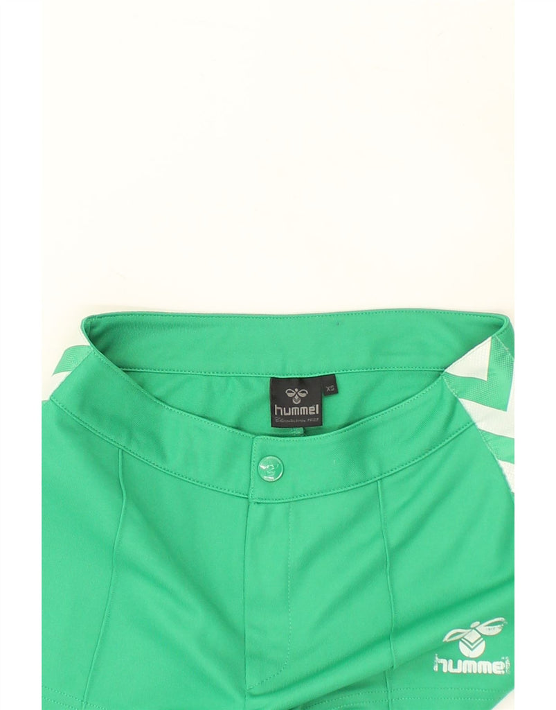 HUMMEL Womens Sport Shorts UK 6 XS Green | Vintage Hummel | Thrift | Second-Hand Hummel | Used Clothing | Messina Hembry 