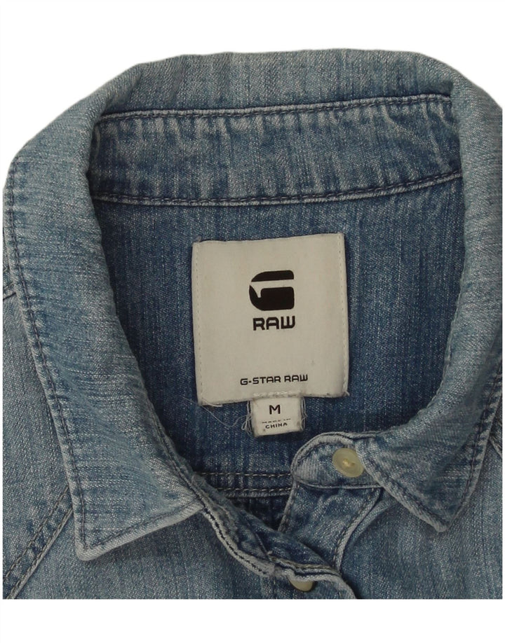 G-Star Womens Denim Shirt UK 14 Medium Blue