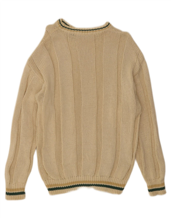 Henry Cottons Mens Boat Neck Jumper Sweater Large Yellow