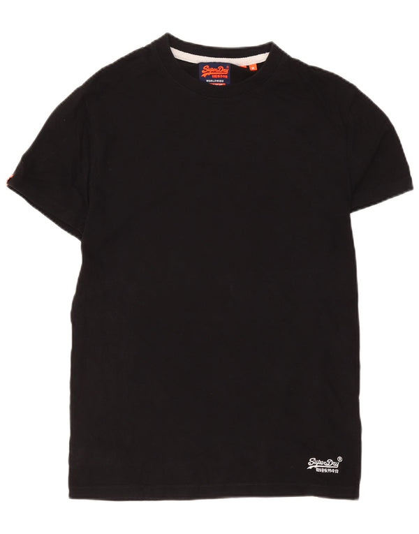 Superdry Mens T-Shirt Top Medium Black Cotton
