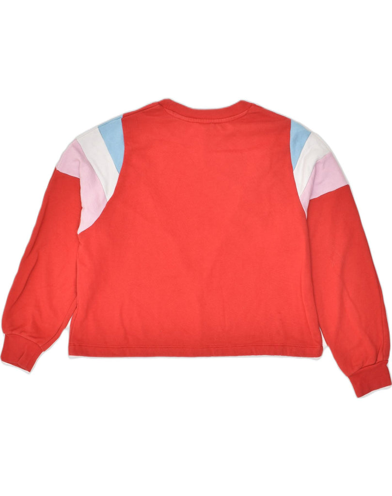 LEVI'S Womens Oversized Sweatshirt Jumper UK 10 Small Red Colourblock | Vintage Levi's | Thrift | Second-Hand Levi's | Used Clothing | Messina Hembry 