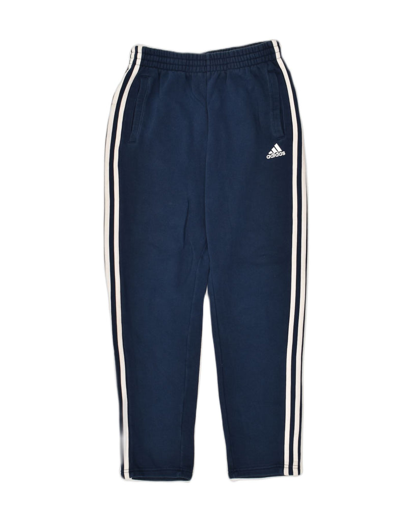 ADIDAS Boys Tracksuit Trousers 13-14 Years Navy Blue Cotton | Vintage Adidas | Thrift | Second-Hand Adidas | Used Clothing | Messina Hembry 