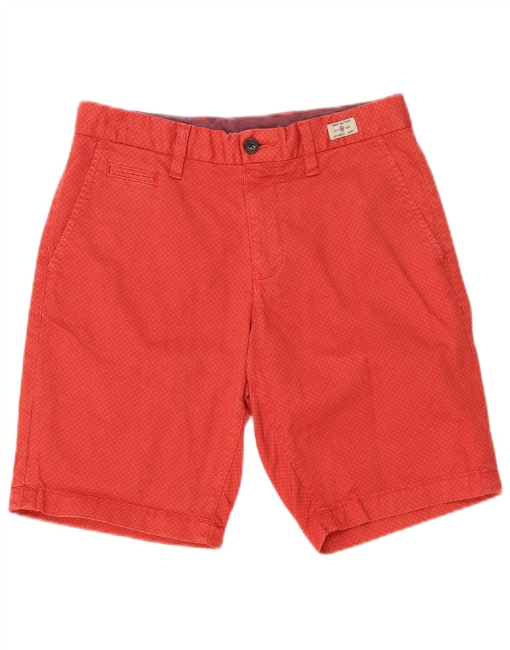Tommy Hilfiger Mens Brooklyn Chino Shorts W30 Medium Red Geometric