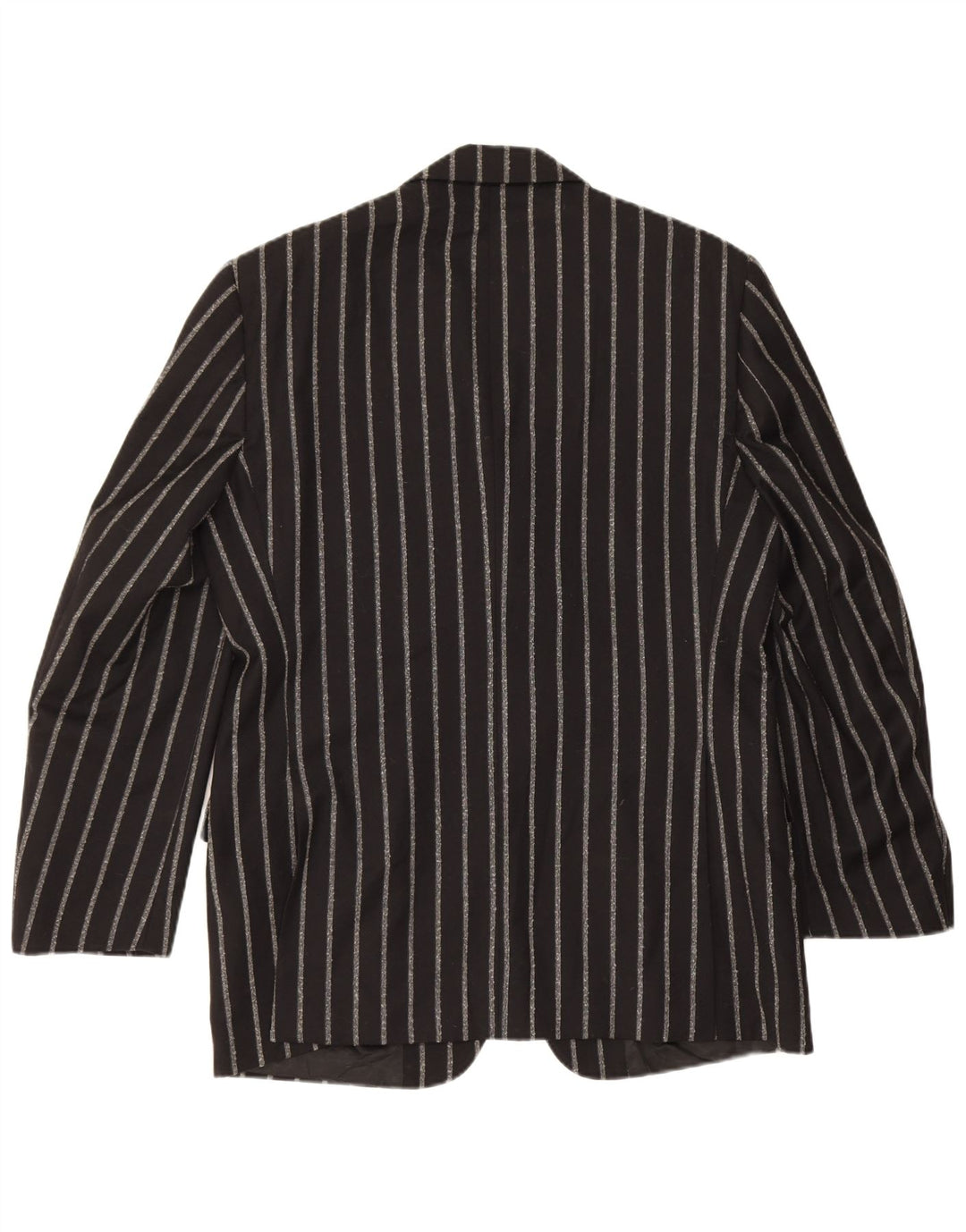 Gianfranco Ferre Mens 3 Button Blazer Jacket IT 50 Large Black Striped Wool
