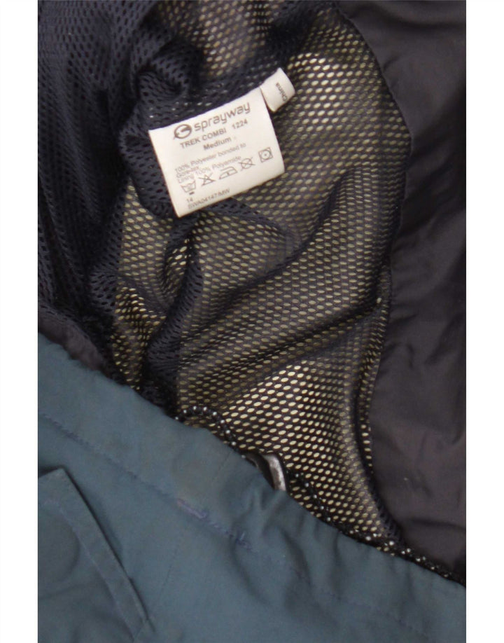 Sprayway Mens Hooded Rain Jacket UK 38 Medium Navy Blue Colourblock