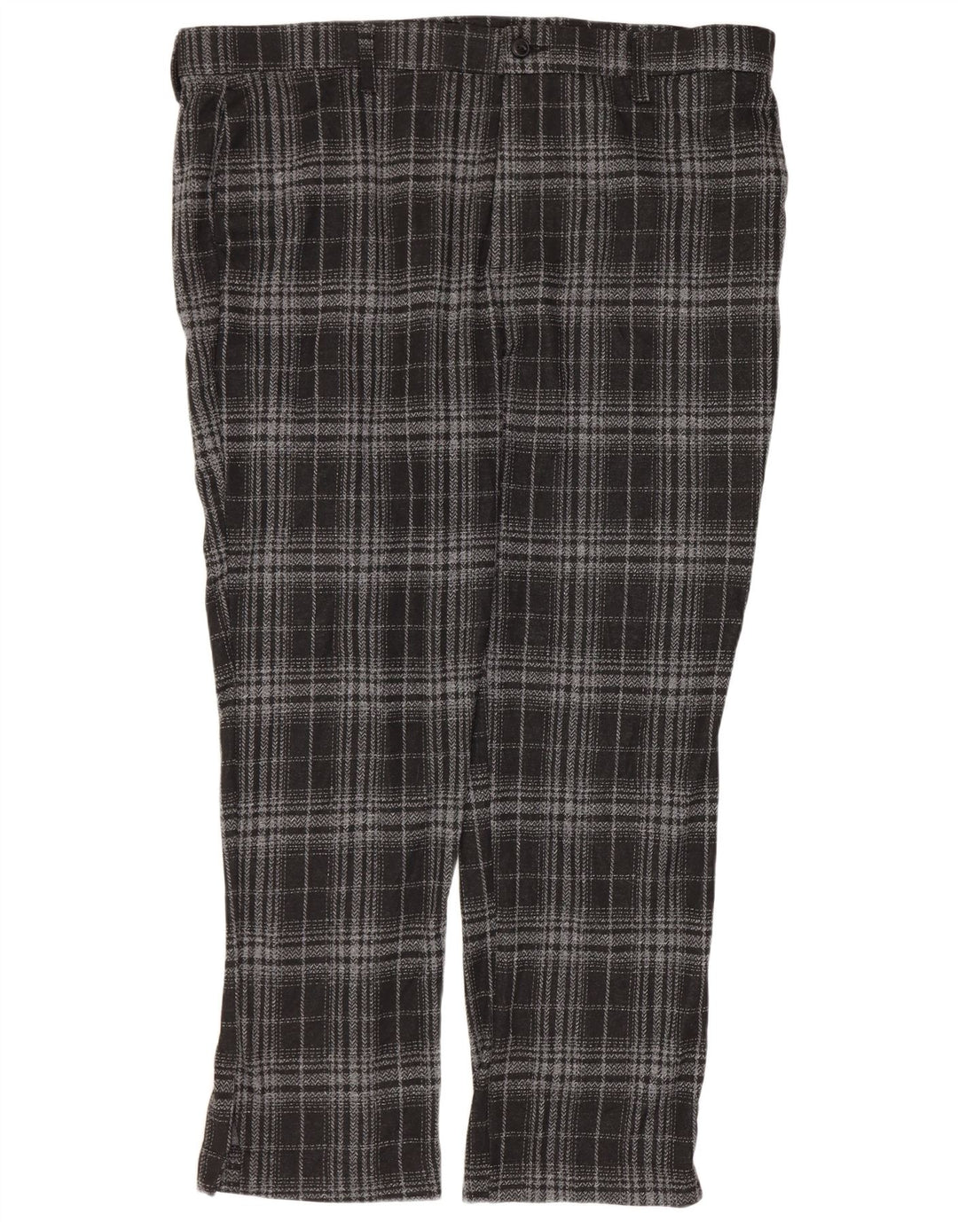 LEE Womens Straight Chino Trousers US 22 3XL W42 L30 Black Check Polyester