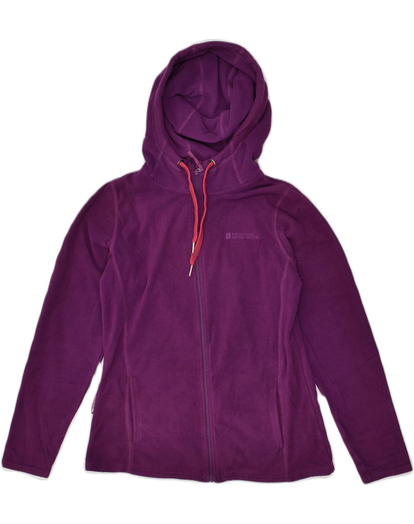 MOUNTAIN WAREHOUSE Womens Hooded Fleece Jacket UK 8 Small Purple Polyester | Vintage Mountain Warehouse | Thrift | Second-Hand Mountain Warehouse | Used Clothing | Messina Hembry 