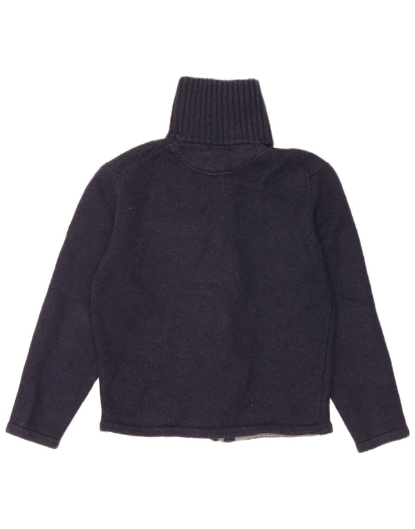 Massimo Dutti Womens Cardigan Sweater UK 14 Medium Navy Blue