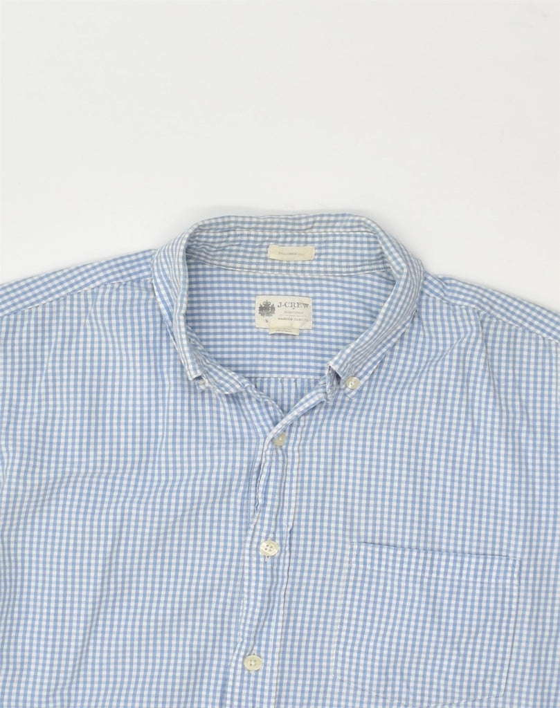 J. CREW Mens Tailored Fit Shirt Small Blue Check Cotton | Vintage J. Crew | Thrift | Second-Hand J. Crew | Used Clothing | Messina Hembry 