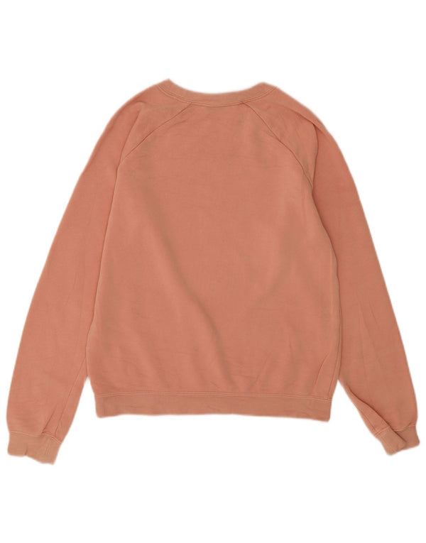 Nike Womens Graphic Oversized Sweatshirt Jumper UK 6 XS Pink Cotton