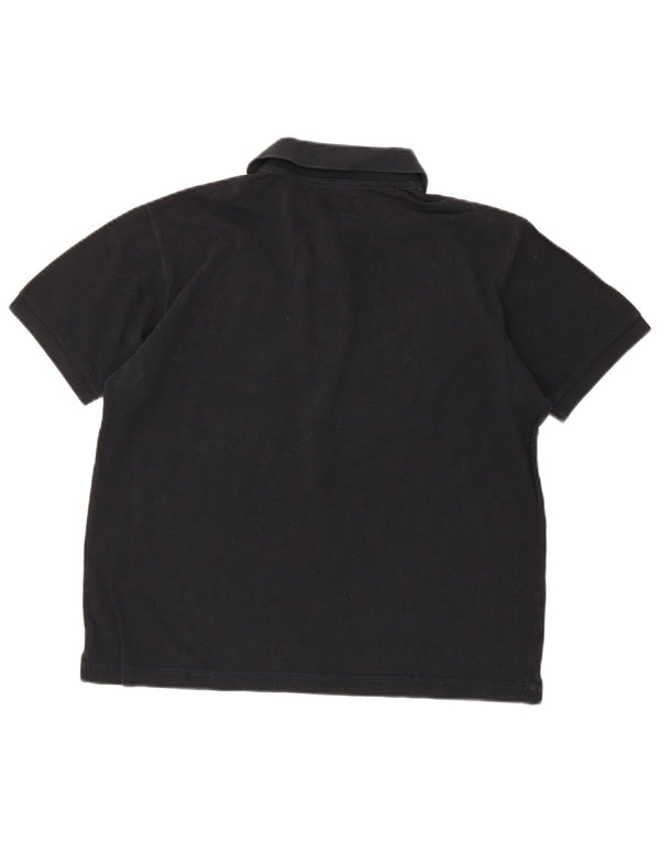 Rifle Mens Polo Shirt Medium Black Cotton