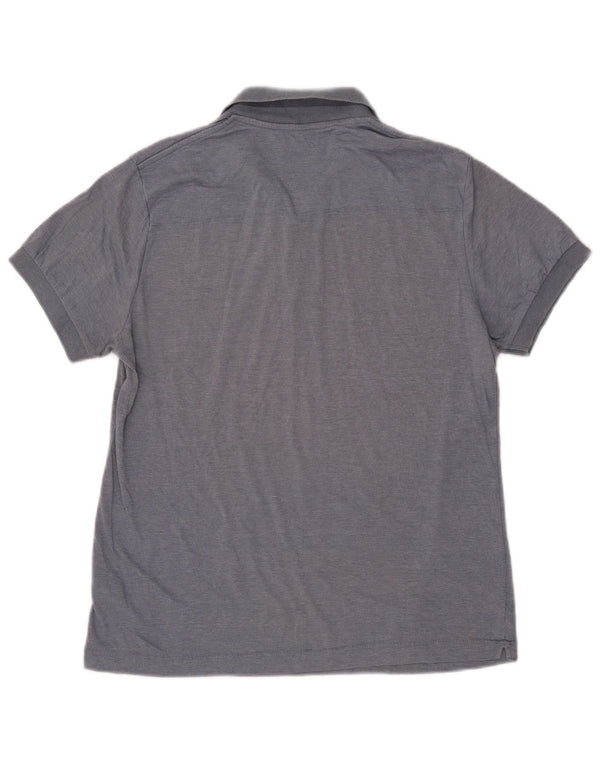 French Connection Mens Polo Shirt XL Navy Blue Flecked Cotton
