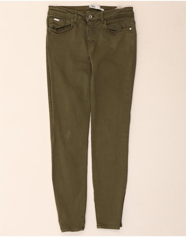 Zara Womens Skinny Jeans EU 38 Small W28 L27 Khaki Cotton