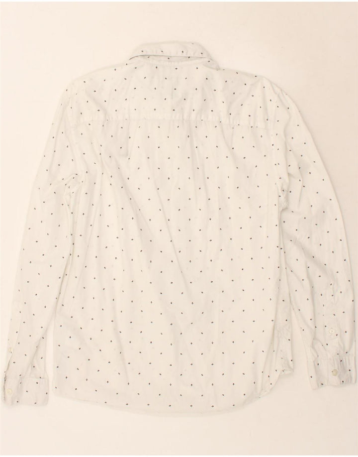 JACK WILLS Mens Abstract Pattern Shirt Medium White Cotton Vintage Jack Wills and Second-Hand Jack Wills from Messina Hembry 