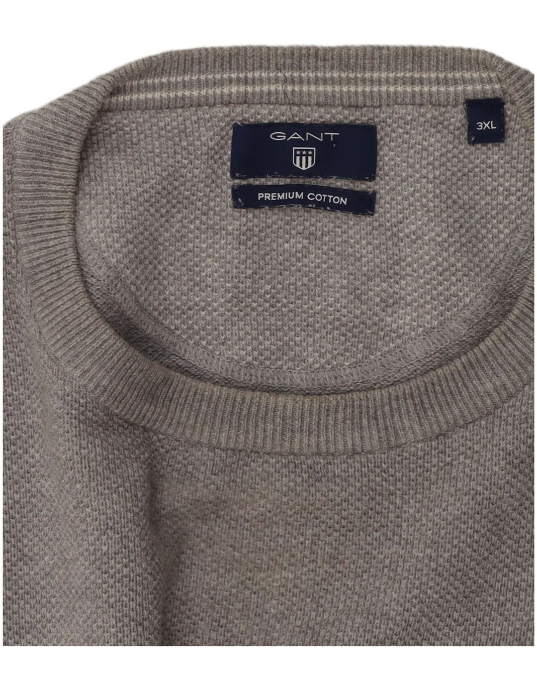Gant Mens Crew Neck Jumper Sweater 3XL Grey Cotton