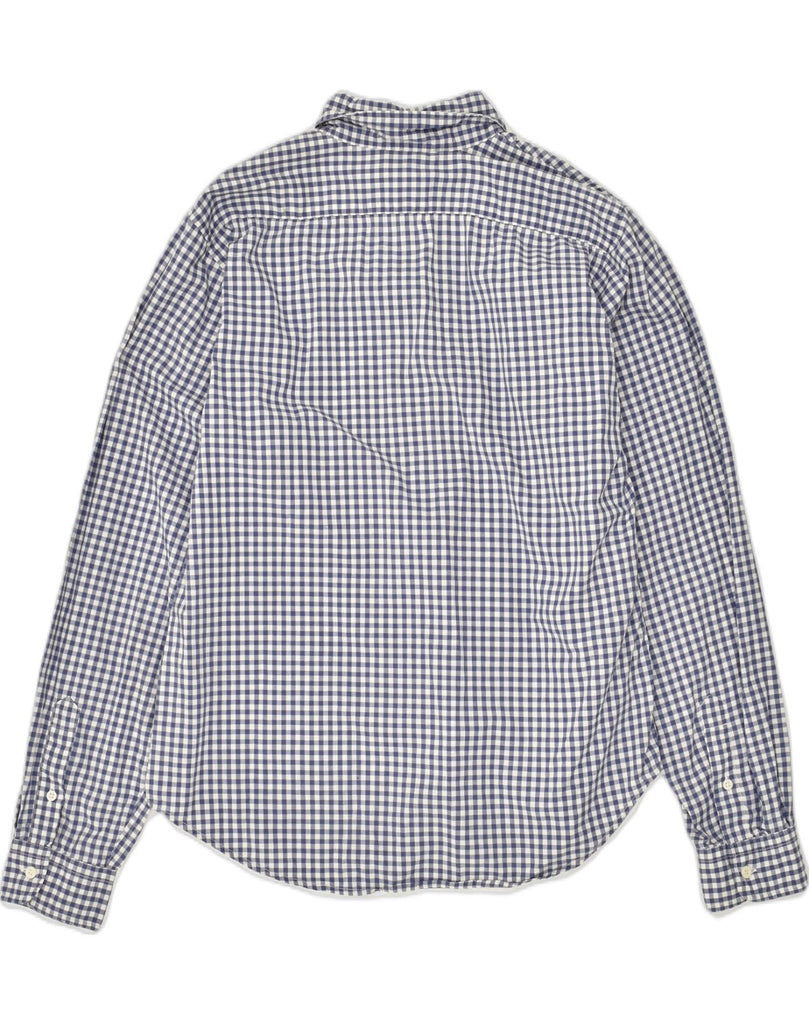 CONTE OF FLORENCE Womens Shirt UK 14 Large Blue Gingham Cotton | Vintage Conte of Florence | Thrift | Second-Hand Conte of Florence | Used Clothing | Messina Hembry 