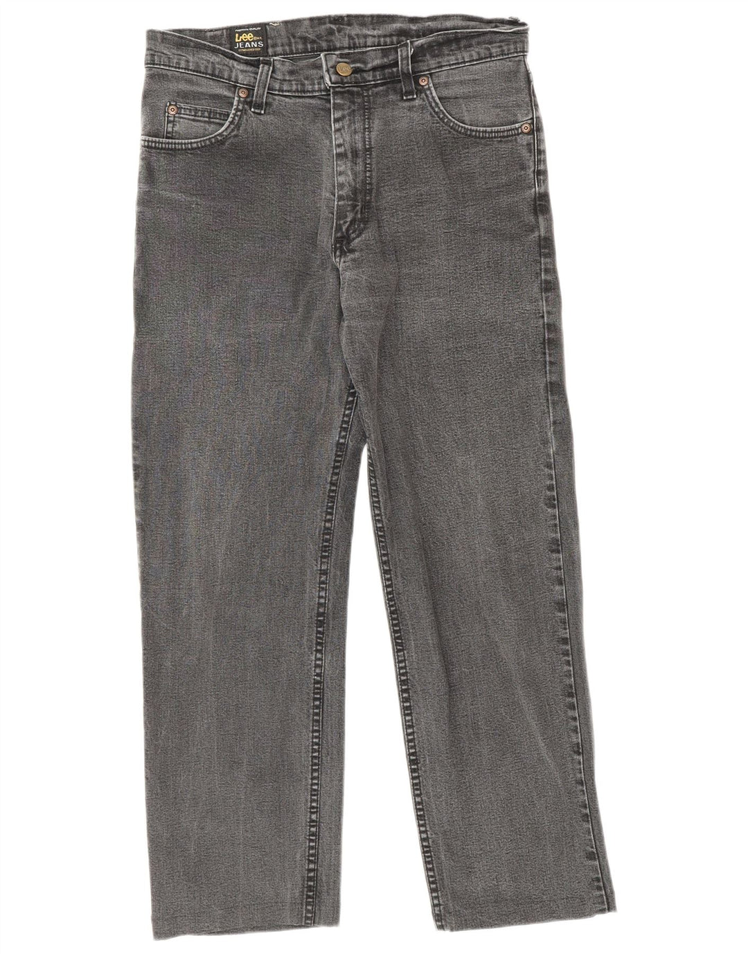 Lee Womens Brooklyn Straight Jeans W32 L26 Grey Cotton