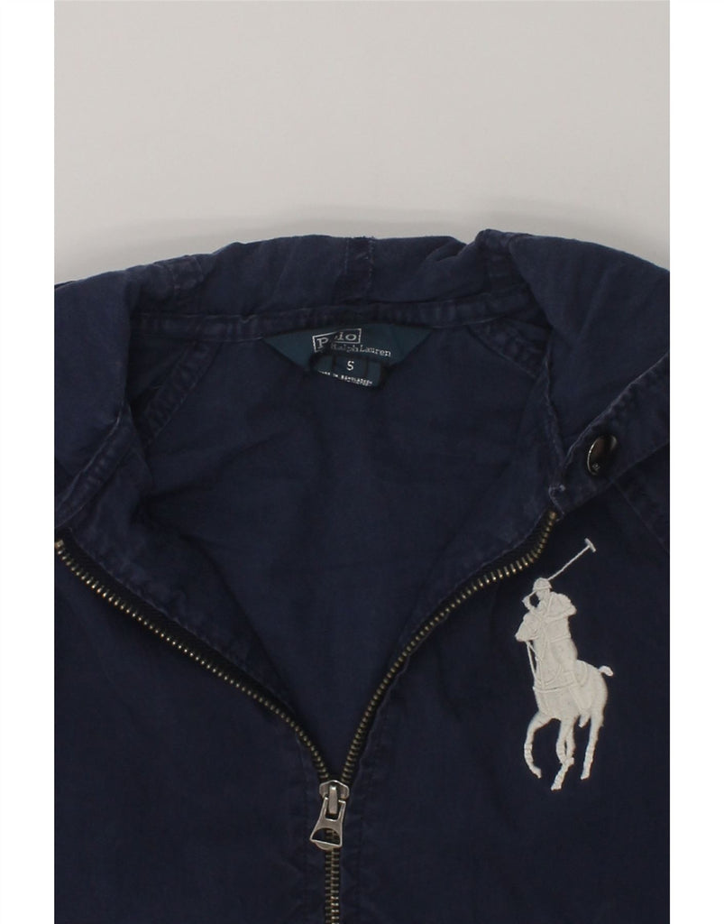 POLO RALPH LAUREN Boys Hooded Bomber Jacket 4-5 Years Navy Blue Cotton | Vintage Polo Ralph Lauren | Thrift | Second-Hand Polo Ralph Lauren | Used Clothing | Messina Hembry 