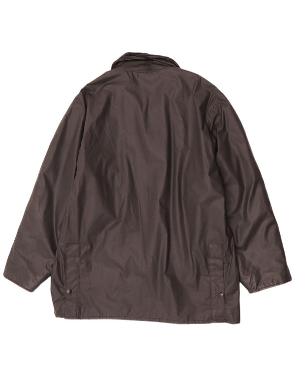 Vintage Mens Waxed Cotton Jacket UK 38 Medium Black