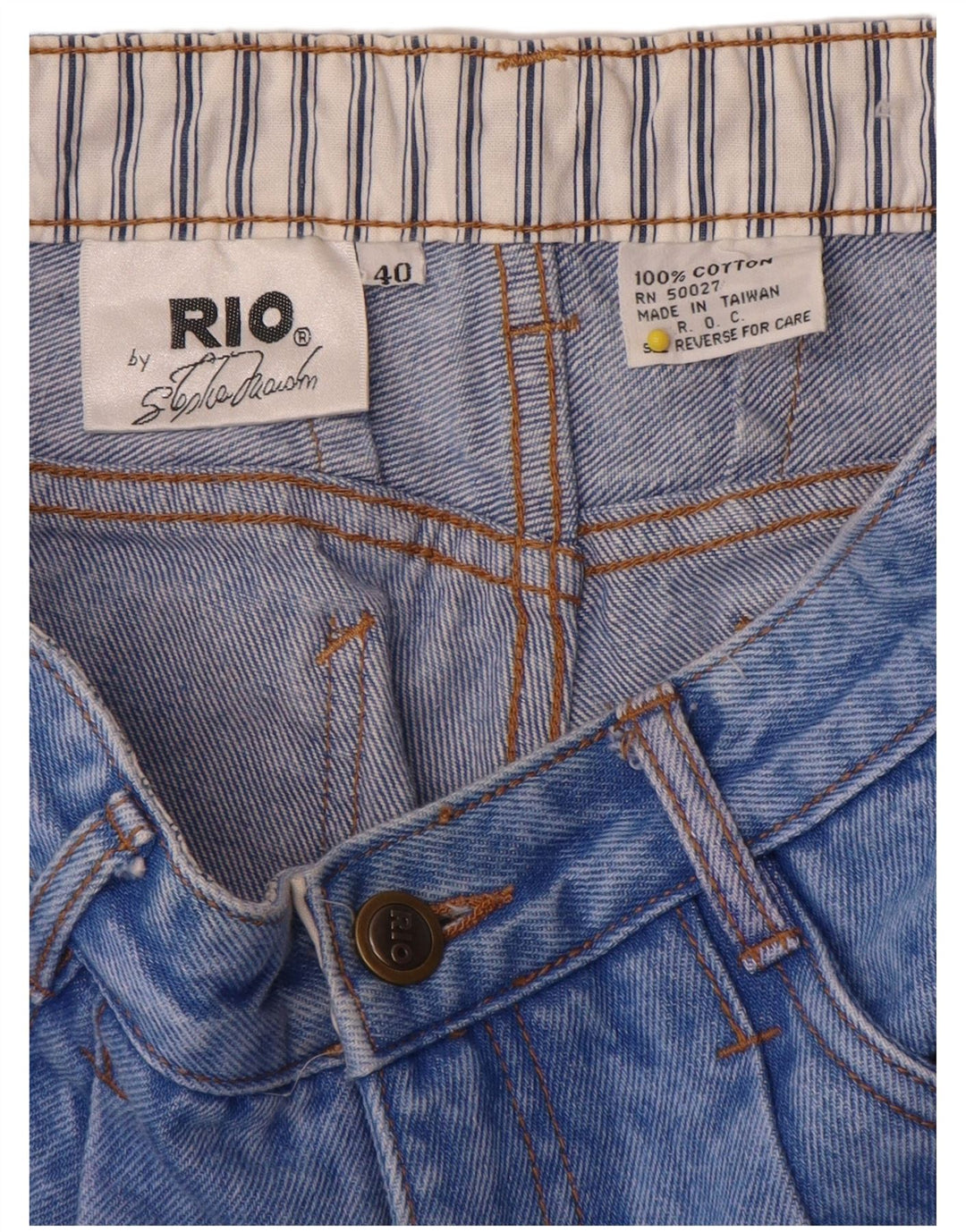 Rio Womens Tapered Jeans IT 40 Small W26 L30 Blue Cotton