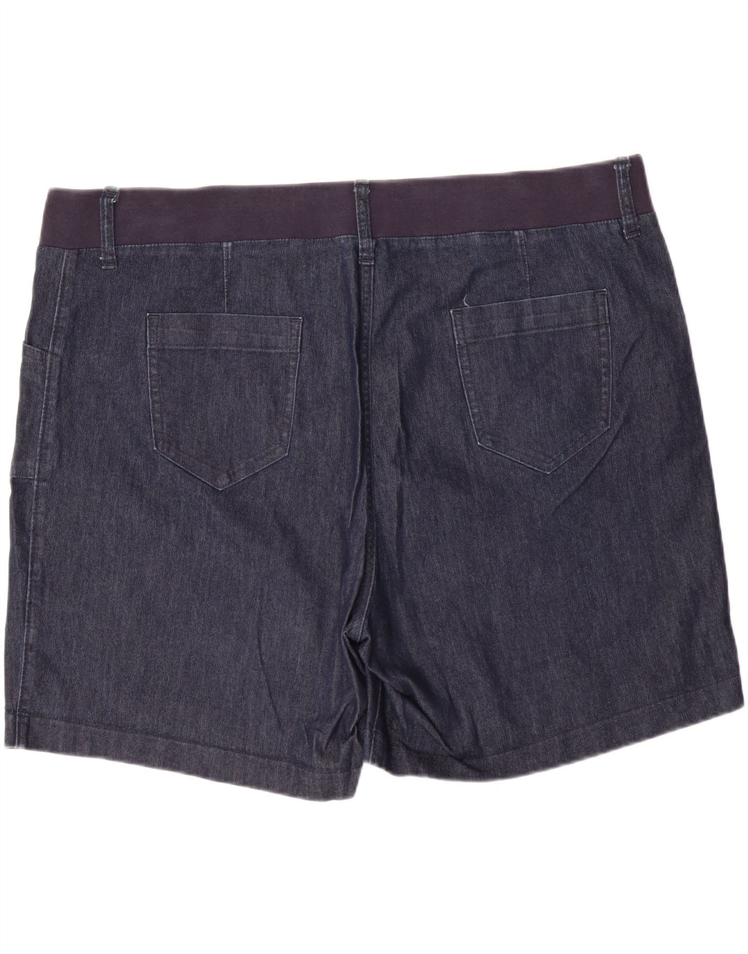 LEE Womens Riders Mid Rise Denim Shorts US 22 2XL W44 L7 Navy Blue Cotton