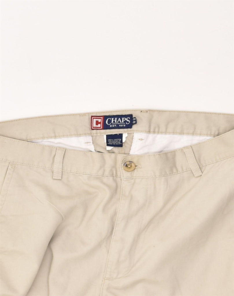 CHAPS Mens Straight Chino Trousers W34 L30 Beige Cotton | Vintage Chaps | Thrift | Second-Hand Chaps | Used Clothing | Messina Hembry 