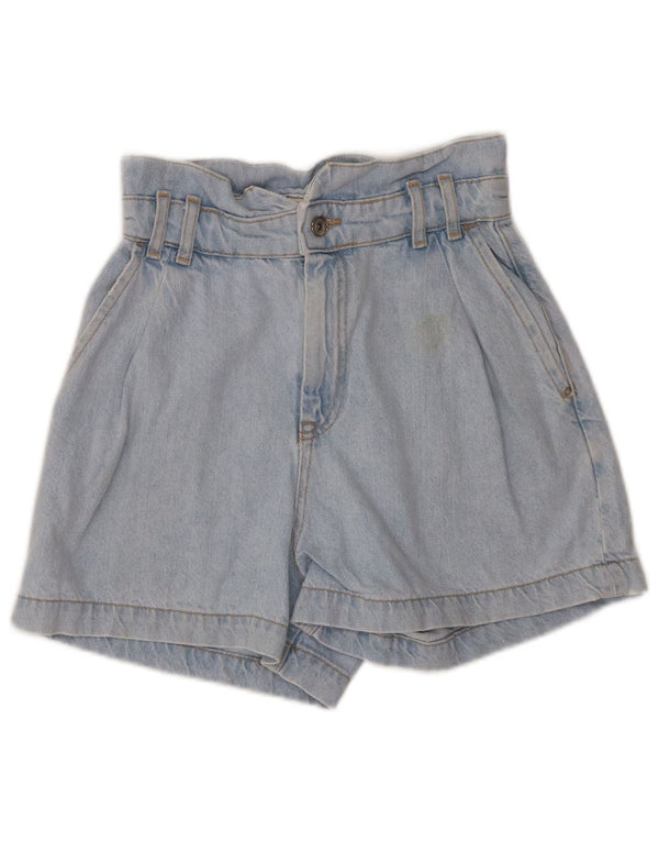 Zara Womens Wide Leg High Waist Denim Shorts EU 36 XS W26  Blue