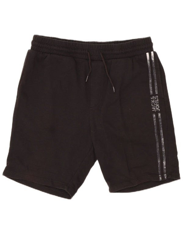 Jack & Jones Mens Sport Shorts Large Black Cotton