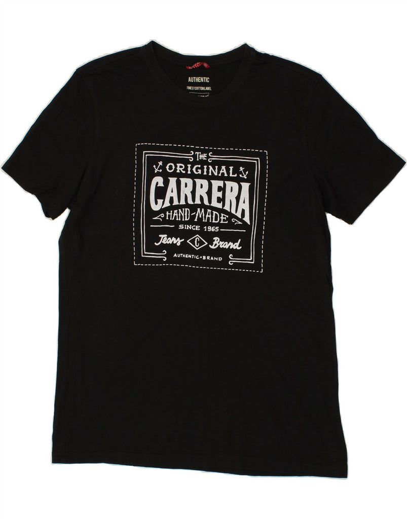 CARRERA Mens Graphic T-Shirt Top XL Black Cotton Vintage Carrera and Second-Hand Carrera from Messina Hembry 