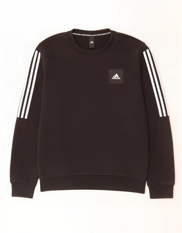 Adidas Mens Sweatshirt Jumper Small Black Cotton