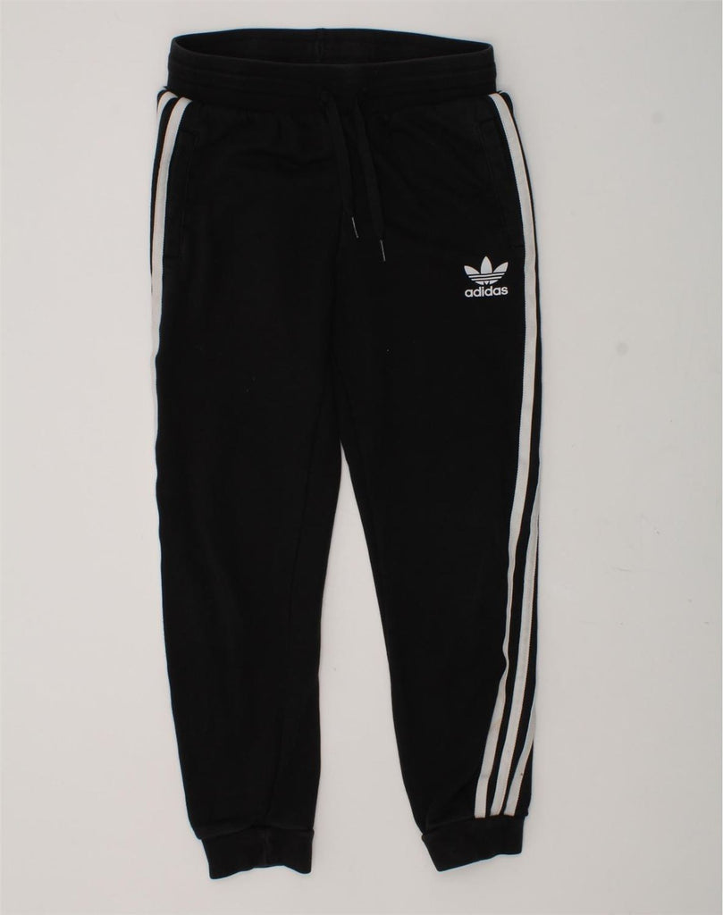 ADIDAS Boys Tracksuit Trousers Joggers 9-10 Years Black Cotton | Vintage Adidas | Thrift | Second-Hand Adidas | Used Clothing | Messina Hembry 