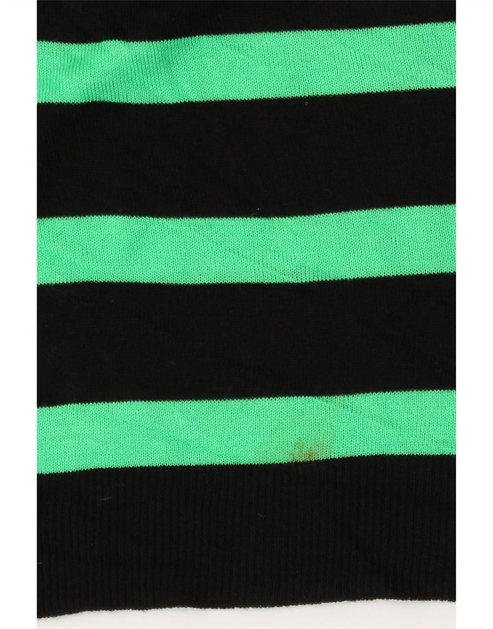 Zara Womens Abstract Pattern Boat Neck Jumper Sweater UK 14 Medium Black