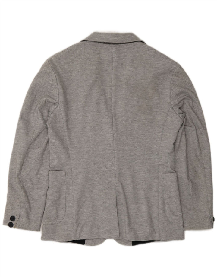 Zara Mens 2 Button Blazer Jacket UK 36 Small Grey