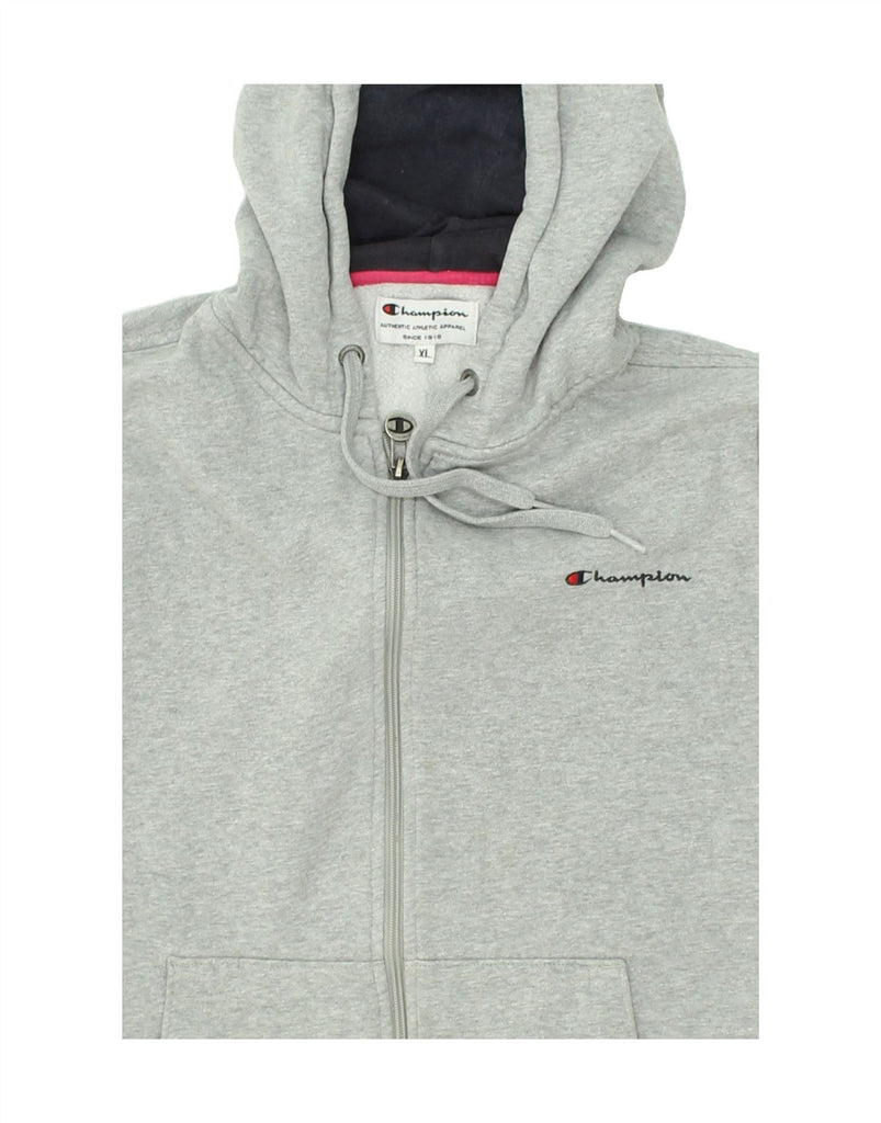 CHAMPION Womens Zip Hoodie Sweater UK 18 XL Grey Cotton | Vintage Champion | Thrift | Second-Hand Champion | Used Clothing | Messina Hembry 
