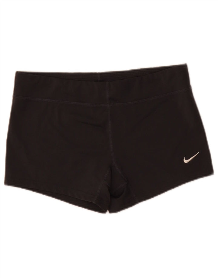 Nike Womens Dri Fit Sport Shorts UK 12 Medium Black Polyester