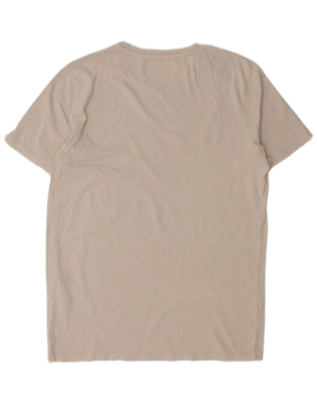 JACK & JONES Mens T-Shirt Top Medium Beige Cotton
